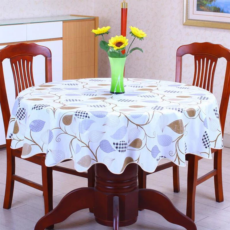

plastic tablecloth waterproof PVC floral printed round table cover home wedding decoration table manteles para mesa24