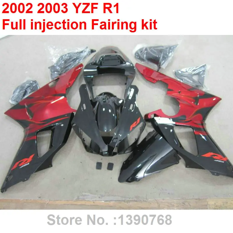 

Injection molded fairings for YAMAHA R1 02 03 yellow white black bodywork parts fairing kit YZF R1 2002 2003 XF44