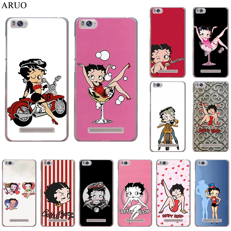 

Phone Case for xiaomi Mi 9 9se 8 8lite 6x 5x 6s Note3 Max3 Betty Boop fashion art clear Hard cases for Mix2S Black Shark POCOF1