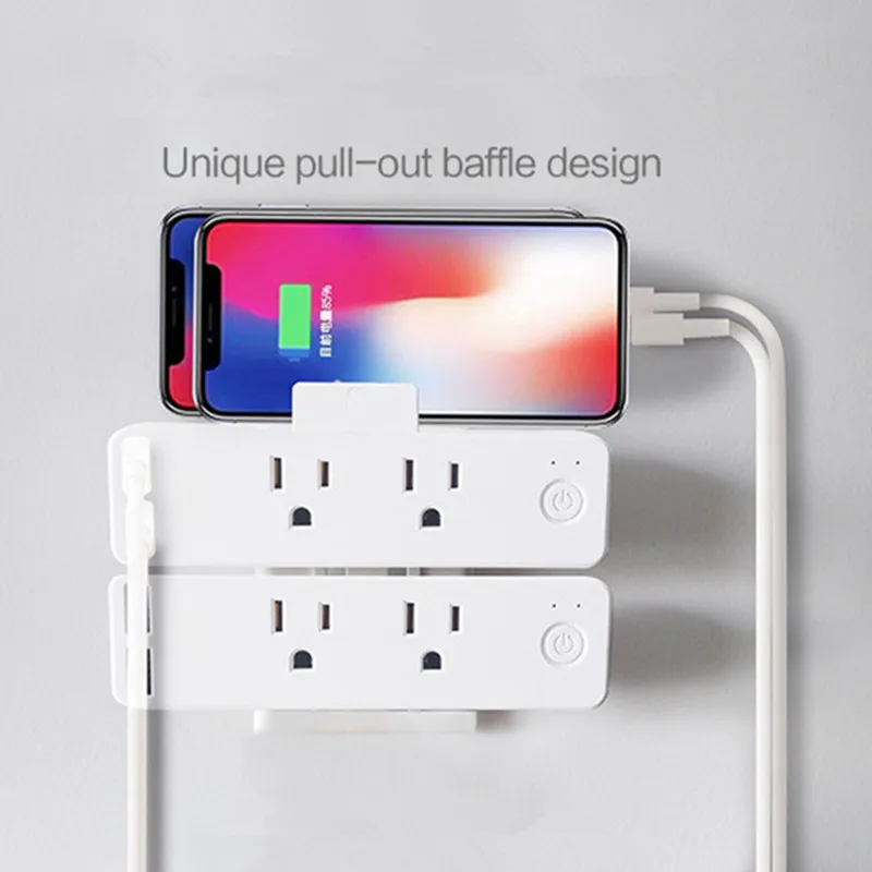 Wi Fi умная розетка монитор питания США 2 зарядного устройства домкраты с usb портом