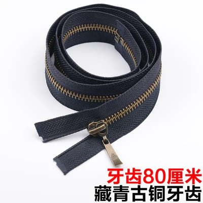 

Бесплатная доставка 3 шт./Лот 80 см темно-синяя ткань с бронзовыми зубцами молния 5 # медная молния куртка на молнии пальто пуховик на молнии