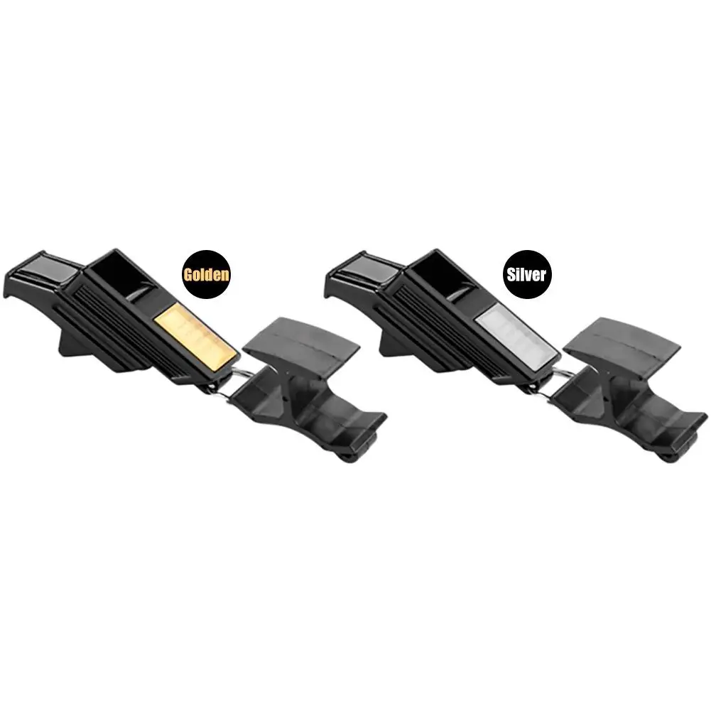 Preise 1PC Schiedsrichter Pfeifen Gold Silber Big Sound Whistle Kernlose Kunststoff Pfeife Professionelle Fußball Basketball Pfeife