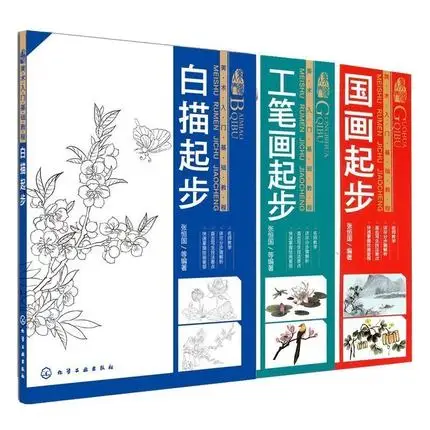 3 шт./компл. китайский окраска живопись книга для запуска учащихся, обучение Китайская традиционная живопись, китайский раскраски