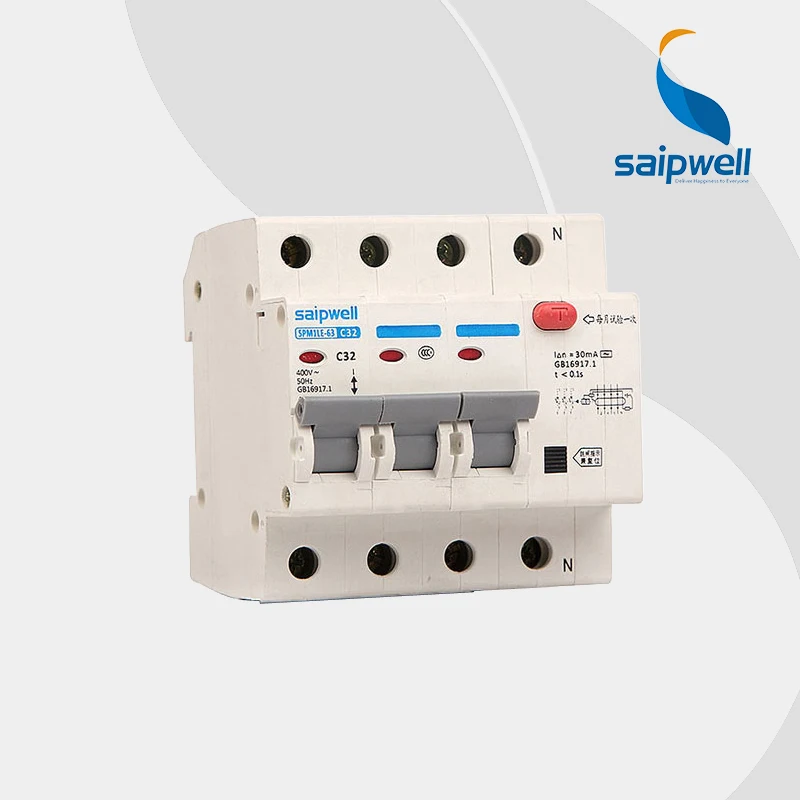 

Wholesale SPM1-3LE-63C32 3 pole 63A 230/400V water heater generator MCB circuit breaker protetor for house