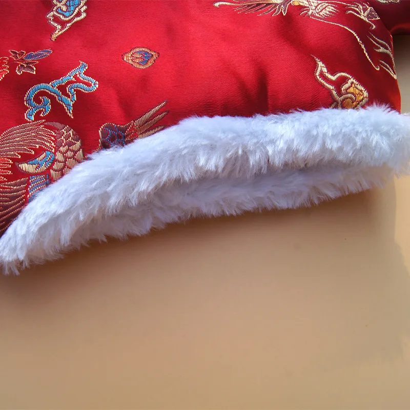 Kopen Verdikte Katoen Chinese Nieuwe Jaar Kostuum voor Baby Jongens Meisjes Mouwloze Tang Past Borduurwerk Draak Vesten Kinderen Clothings