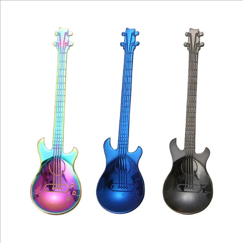 Funny Guitar Shape Stainless Steel Tea Coffee Spoon