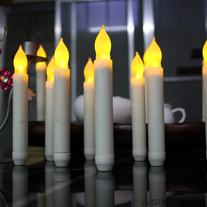 

100pcs Led Battery Operated Candles Flickering Flameless Candle Lamp Stick Candles Wedding Home Decoration