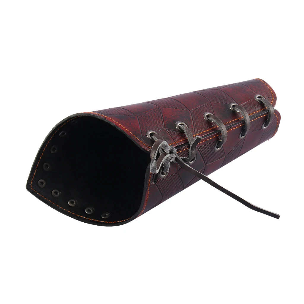Handmade Leather Arm Guards Medieval Lace Up Punk Biker Men Women Arm Bracers Wristband