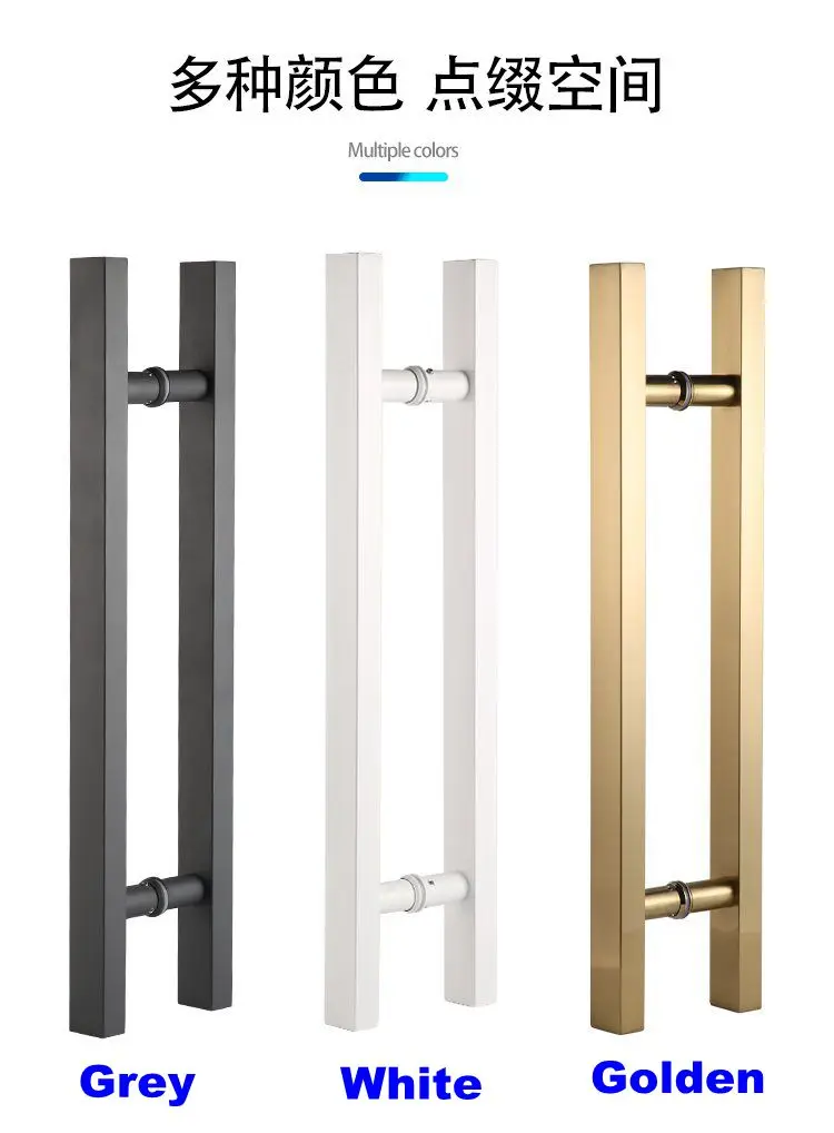 puxador de porta de maçaneta da porta do puxador de porta de punho de aço puxador do banheiro do chuveiro