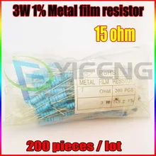 НОВЫЙ 200 шт. 15 ом 3 Вт 15 R Металл Резистор 15ohm 3 Вт 1% ROHS