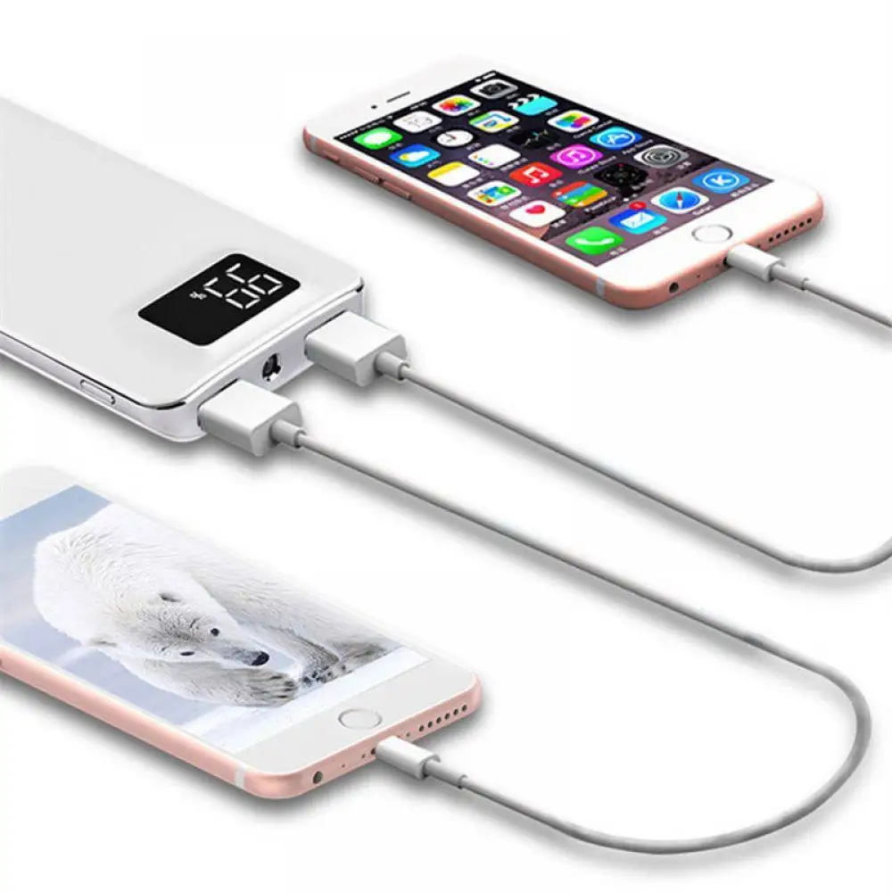 20000mAh Power Bank Dual USB External Power Batteries Portable Mobile Phone Charger for Xiaomi iPhone 6s Samsung galaxy s8