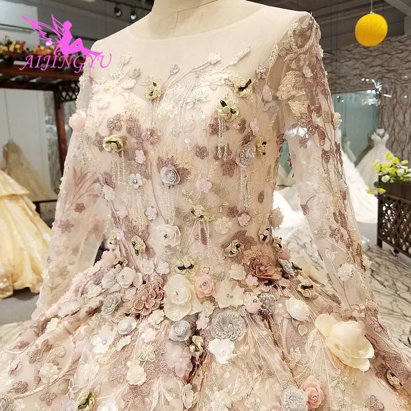 AIJINGYU кружевное свадебное платье es Платье Иллюзия Китай завод дешевые США импортные Свадебные платья 2019