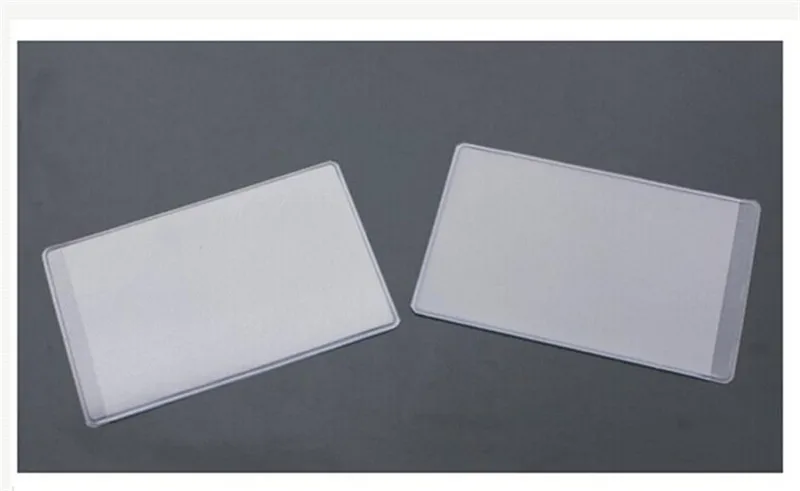 Soft Plastic Clear Card Holders Credit Card Protectors Bussiness Card Cover ID Holders 9.6x6cm Dustproof 10pcs/lot