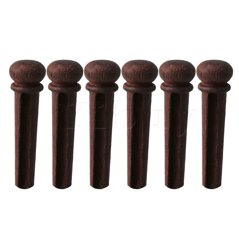 Yibuy 2.9cm Brown Rosewood Acoustic Guitar Pins Inlaid Bridge Pins Replacement Parts Pack of 6 Yibuy 2.9cm Brown Rosewood Acoustic Guitar Pins Inlaid Bridge Pins Replacement Parts Pack of 6