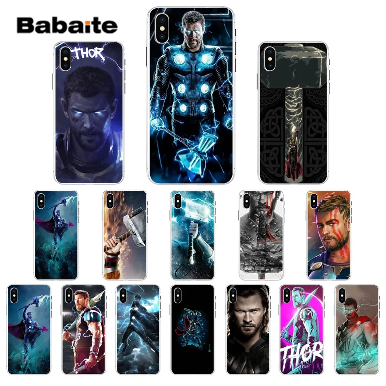 

Babaite Thunder Thor GOD Colorful Cute Phone Accessories Case for Apple iPhone 7 6 6S 8 Plus X XS MAX 5 5S SE XR Cellphones