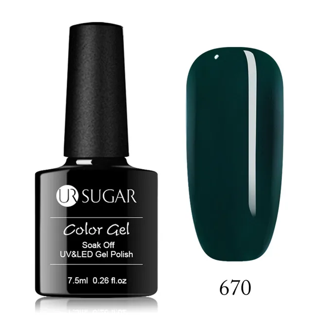 Ur Sugar термохромированный жидкий Кристальный меняющий Цвет Гель-лак для ногтей Черный цвет необходимо отмачивать Гель-лак для маникюра - Цвет: 670