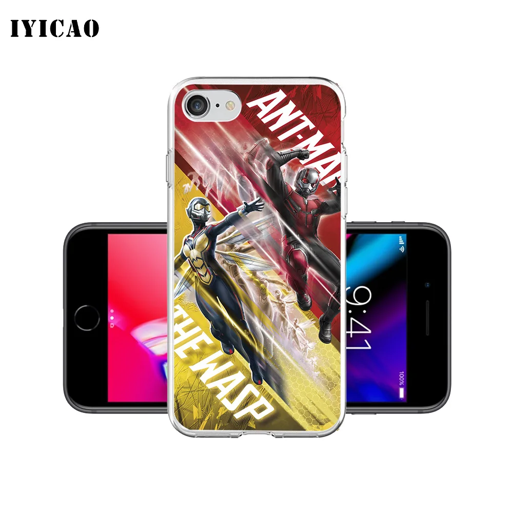IYICAO Ant Man и ОСА Мягкий силиконовый чехол для телефона iPhone X XR XS MAX 6 6s 7 8 Plus 5 5S SE TPU
