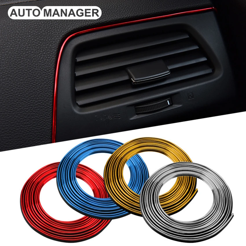 

Decoration Strips Moulding Trim for Car Door Dashboard Air Outlet Decorative Line Car Accessories Interior