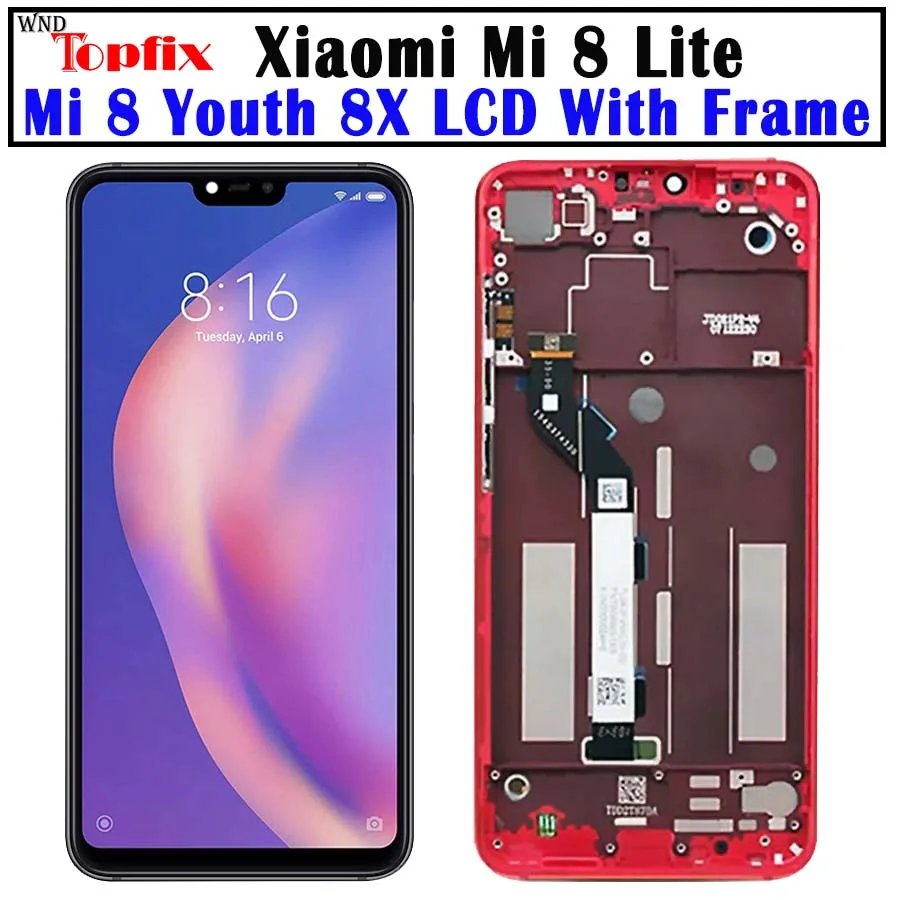 LCD For Xiaomi Mi 8 Lite LCD Touch screen Assembly For Xiaomi Mi8 Lite Display 8 Youth 8X Mi 8 Lite LCD Screen Replacement