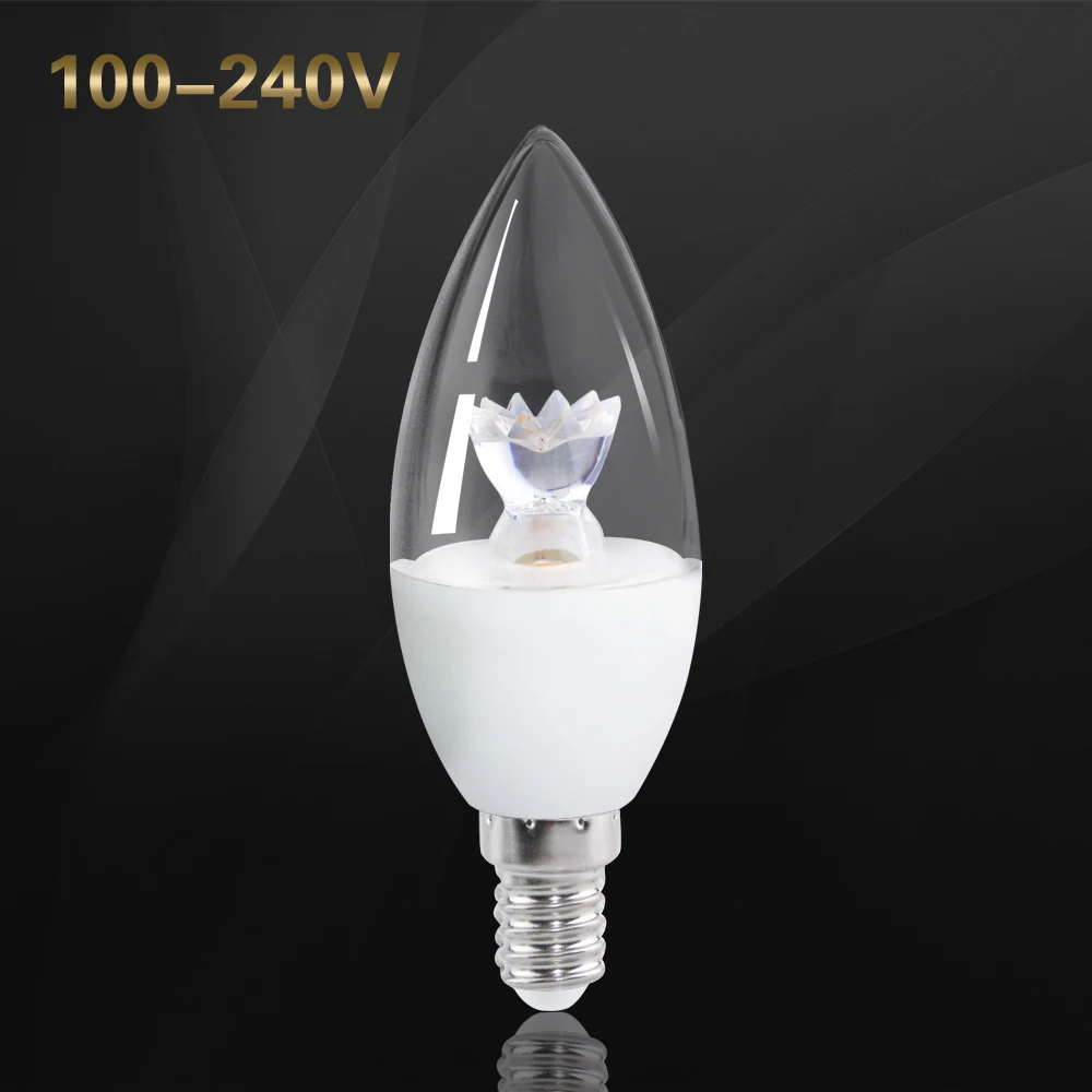 E14 COB из светодиодов свечах AC110V 220 В лампа хрустальная люстра освещение Bombillas