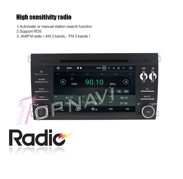 Excellent Topnavi Quad Core Android 7.1 Car DVD Player for Poesche Cayenne 2003 2004 2005 2006 2007 2008 2009 2010 Radio GPS Navigation 30