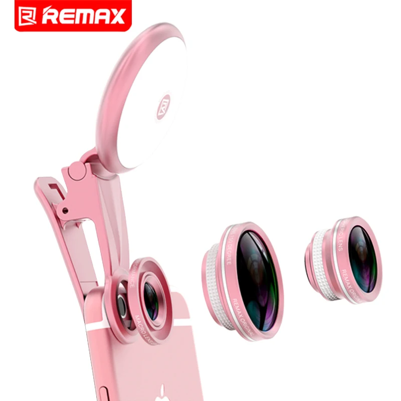Remax 4 In 1 Clip On 180 Degree Fish Eye Fisheye Lens 150 Degree Wide Angle
