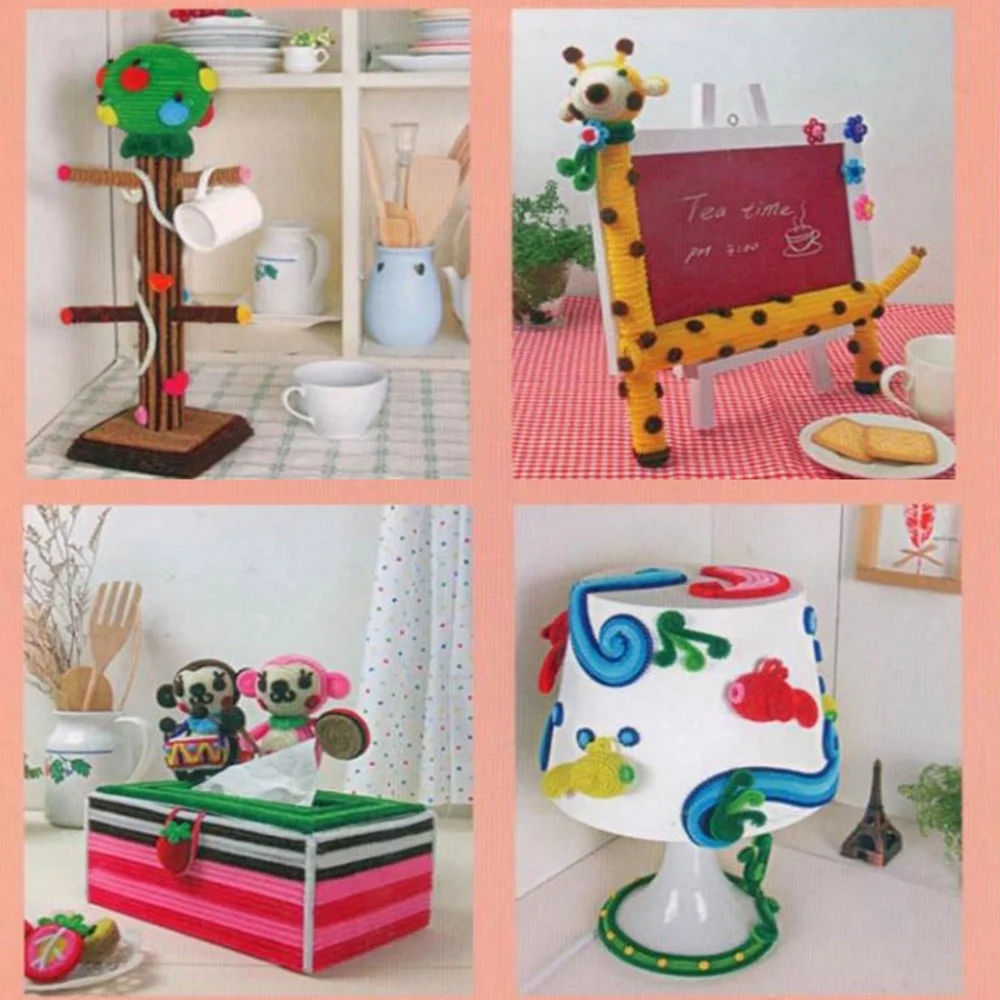 100pcs Montessori Materials Chenille Children Educational Toy Crafts For Kids Colorful Pipe Cleaner Toys Craft Handmade DIY