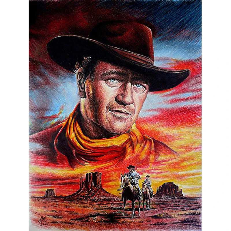 

Full Square/Round Drill 5D DIY Diamond Painting "Men Riding Horse" Embroidery Cross Stitch 5D Home Decor Gift