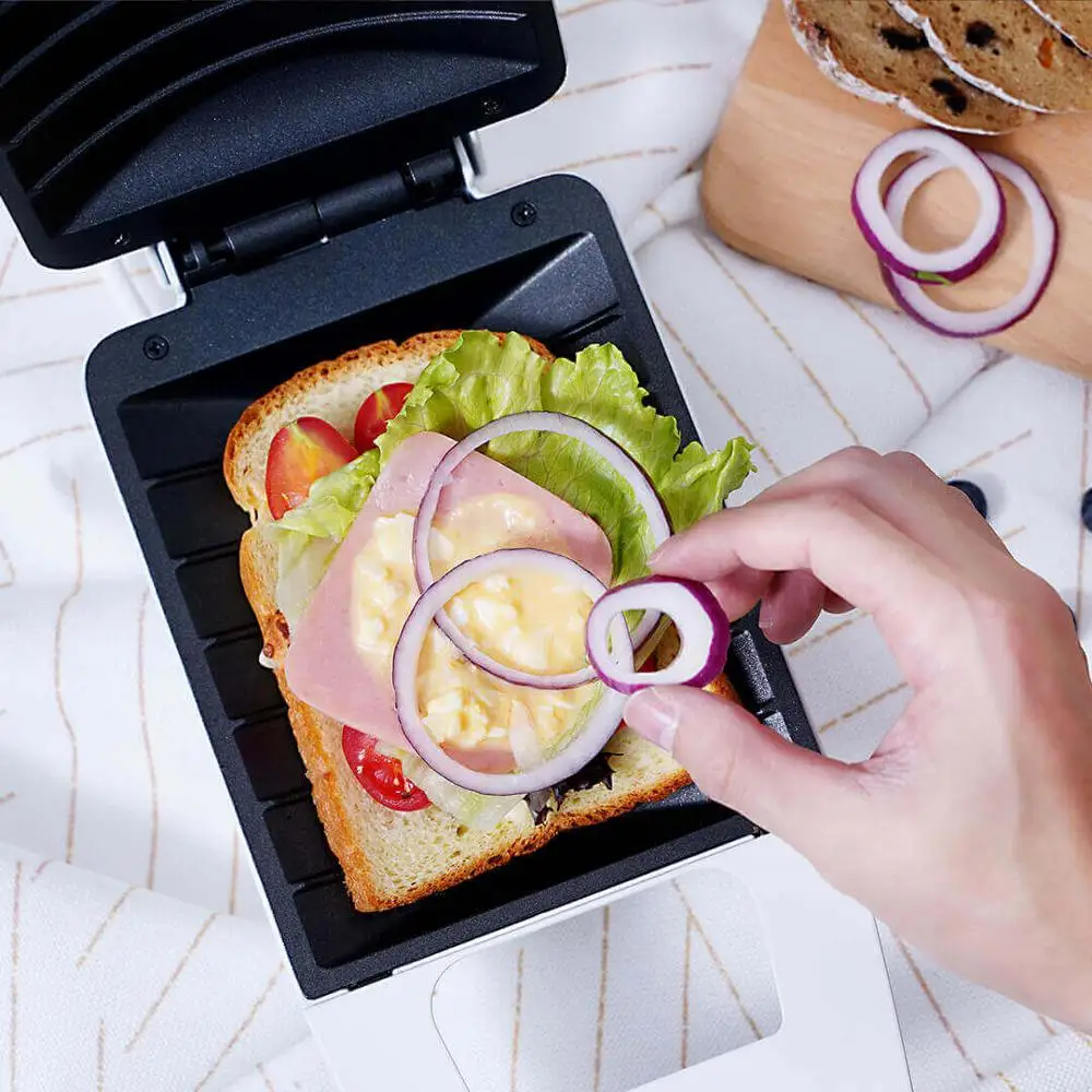  Original Xiaomi Pinlo Mini Sandwich Machine 420W Kitchen Breakfast Bread Maker Curved Surface Toast