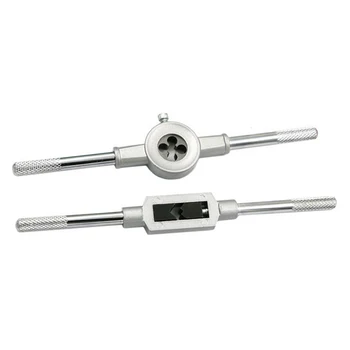

12Pcs/Set Metric Adjustable Taps Dies Wrench Handle Tap And Die Kit M3-M12 Screws AI88