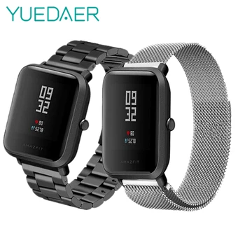 

YUEDAER Magnetic Metal Strap For Xiaomi Amazfit Bip Smart Watch Band Milanese Stainless Steel Wristband Bracelet For Amazfit Bip