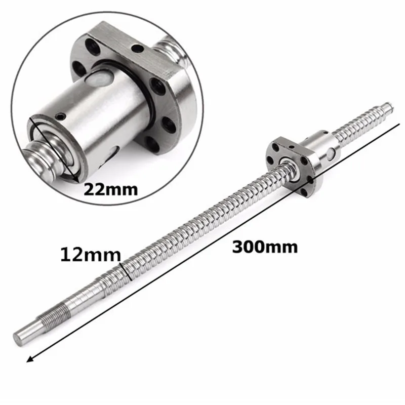 

SFU1204 L300mm rolled ball screw C7 with 1204 for BK/BF10 end machined CNC Parts Durable Quality
