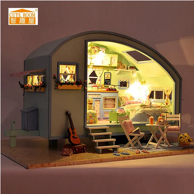 cuteroom diy wooden dollhouse miniature kit doll house ledmusicvoice control handmade kits - Wooden Dollhouses Designs cuteroom diy wooden dollhouse miniature kit doll house ledmusicvoice control handmade kits - Wooden Dollhouses Designs