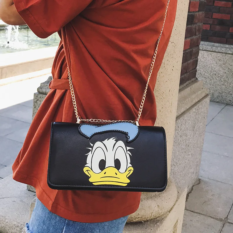2017 Fashion Women Bag Donald Duck Daisy Shoulder Bags Large Donald Duck Daisy Shoulder Bag Handbag