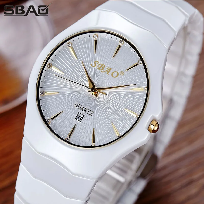 

Luxury Ceramic Women Dress Watch Brand SBAO Fashion Casual Charm Lady Quartz Watch 2017 New Simple Design Relogio Masculino