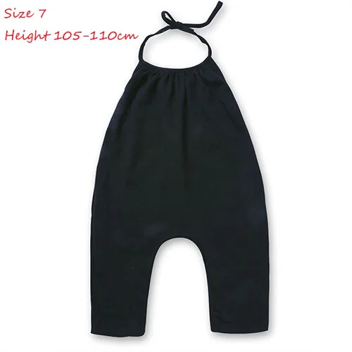Летний хлопковый комбинезон с лямками для маленьких девочек, комбинезон гарем, брюки, летняя одежда, DBR094 - Цвет: as photo