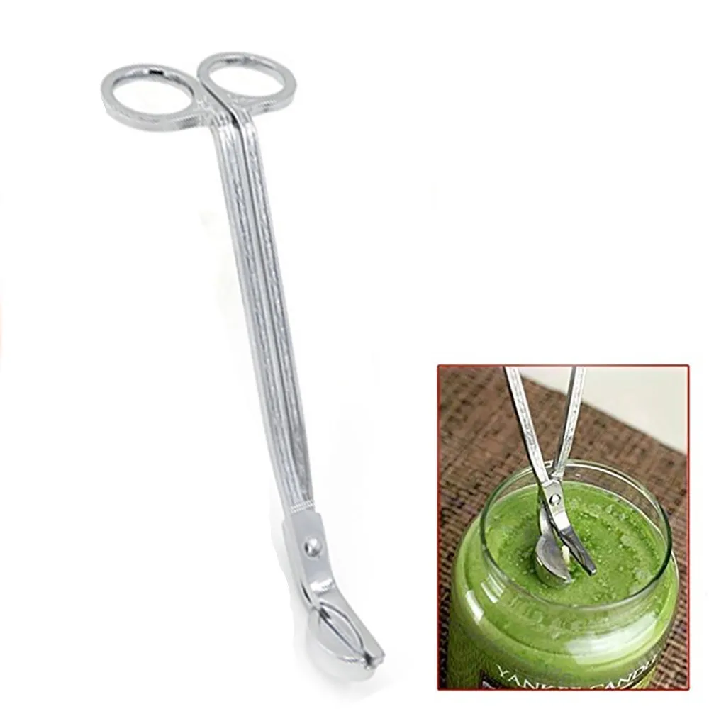 Silver Stainless Steel Candle Wick Trimmer Oil Lamp Scissor Cutter