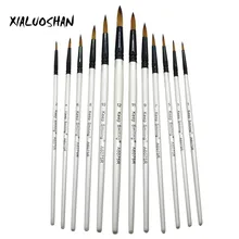 Масло кисть, акварельная Кисть Акриловая кисть 12 шт./компл. острым художественные кисти Студенческая Канцелярия