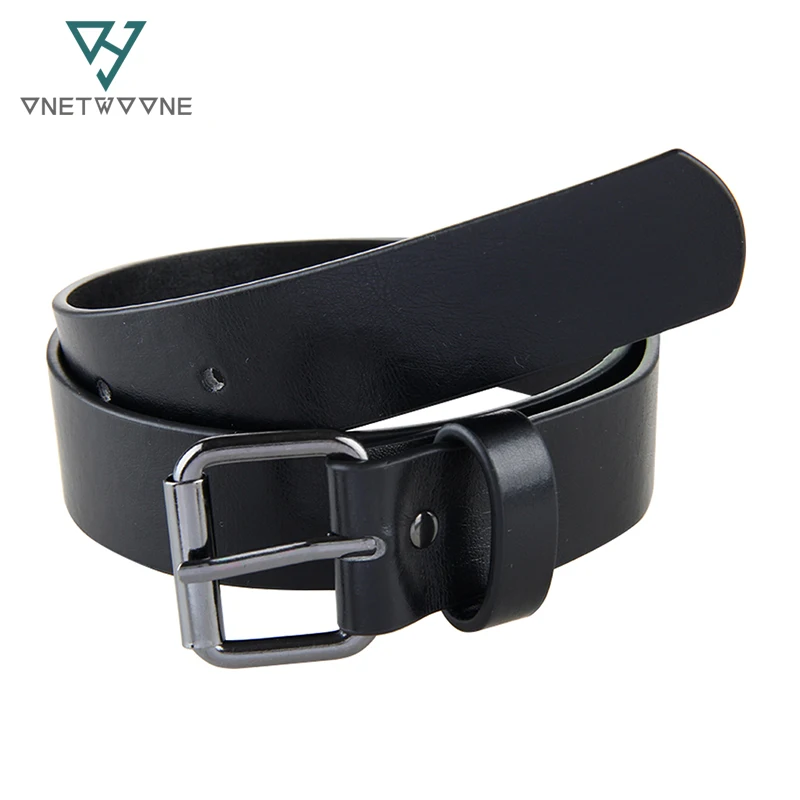 High Grade Kinder PU Taille Gürtel Jungen Studenten Jeans pu Leder Gürtel Band Schwarz Pin Schnalle Jugendliche Kinder Kinder Loch gürtel
