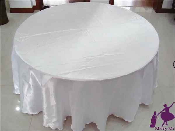 10pcs White Satin Tablecloth Cheap Table Cloth For Wedding Free