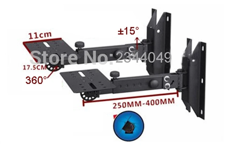 1 пара профессиональный Наклонный вращающийся объемный держатель динамик крепление на кронштейне держатель с металлической пластиной