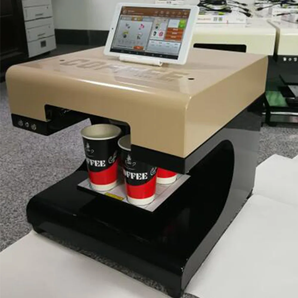 Полностью автоматическая печать на 4 чашки для кофе с поддержкой Селфи принтер
