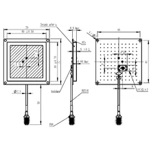 2-4 м среднего диапазона Gen2 пассивный высокое качество низкая стоимость 902-928 мГц RHCP круговая поляризация 3.3dbi Малый RFID uhf антенны 70*70 мм