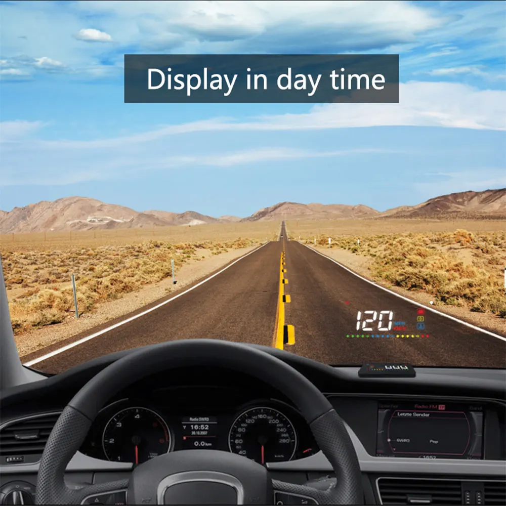 GEYIREN A200 hud автомобильный универсальный дисплей Спидометр obd2 температура воды проекция на лобовое стекло для автомобиля hud