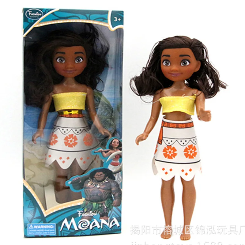 

9 Inches Kawaii Movable Princess Moana Doll Model Toys Cartoon Movie Marble Plastic Vinyl Dolls