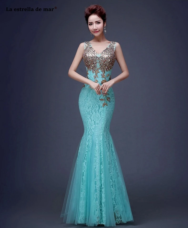 Vestido Madrinha 2021 Новое кружевное платье с v образным Вырезом С Вышивкой Сексуальное