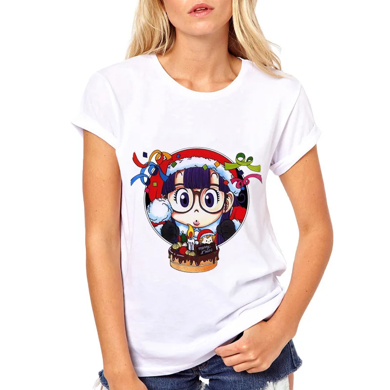 Новая брендовая Эстетическая футболка Женская harajuku Dragon Ball футболка Arale camiseta mujer футболка белая футболка женская