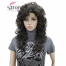 StrongBeauty длинные супер вьющиеся темно коричневый полный синтетический парик женские парики выбор цвета