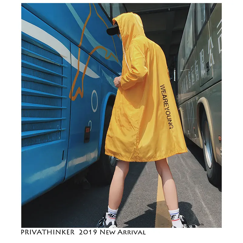 Privathinker для мужчин Защита от Солнца защиты костюмы куртки Уличная Лето 2019 г. Повседневное s Толстовка мужской письмо модная куртк