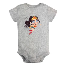 Милый чудо-женщина флэш Барри Аллен Одежда для новорожденных девочек и мальчиков комбинезон с короткими рукавами, костюмы из хлопка